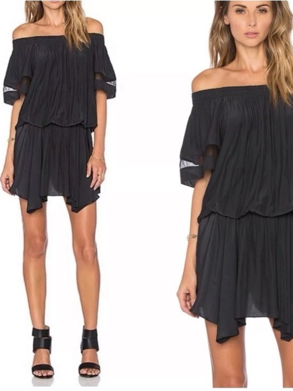 Ramy Brook Off-the-Shoulder Dress – Midnight Navy – Size M